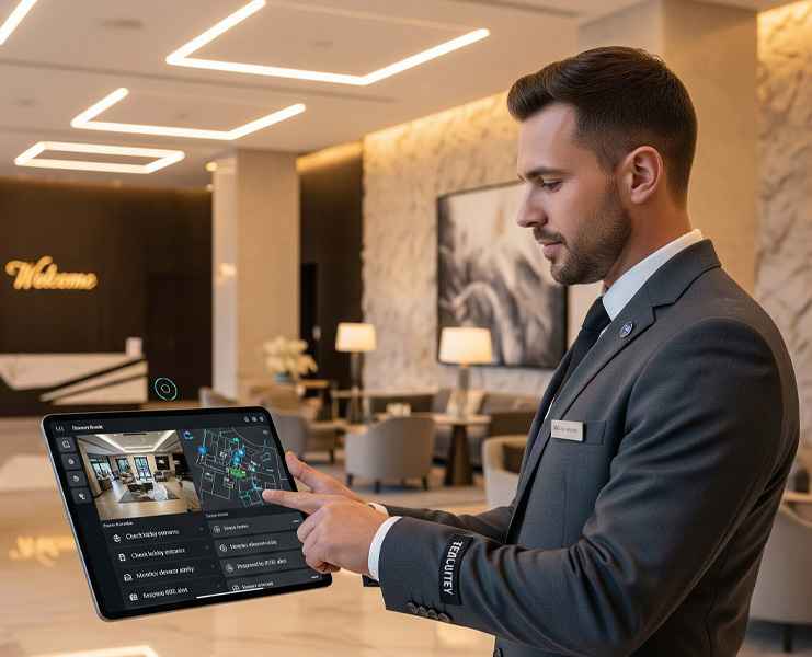نگهبان مدرن با اپلیکیشن مدیریت امنیت