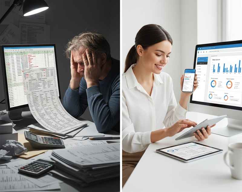مقایسه ابزارهای قدیمی (اکسل) و جدید (اپلیکیشن) در مدیریت حقوق و دستمزد