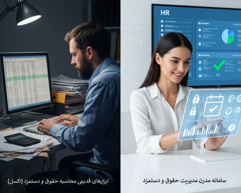 مقایسه ابزارهای قدیمی (اکسل) با سامانههای مدرن مدیریت حقوق و دستمزد