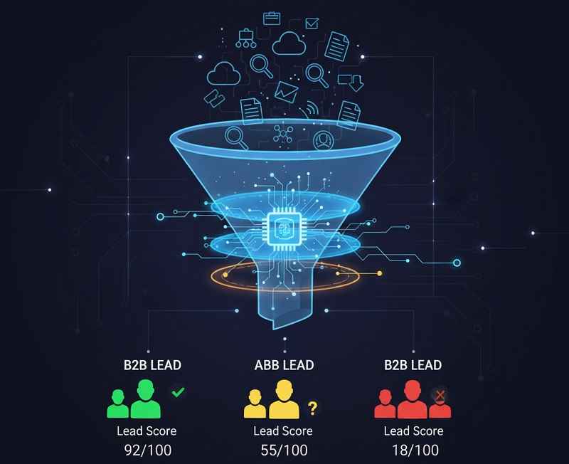 الگوریتمهای هوش مصنوعی در حال امتیازدهی به سرنخهای B2B