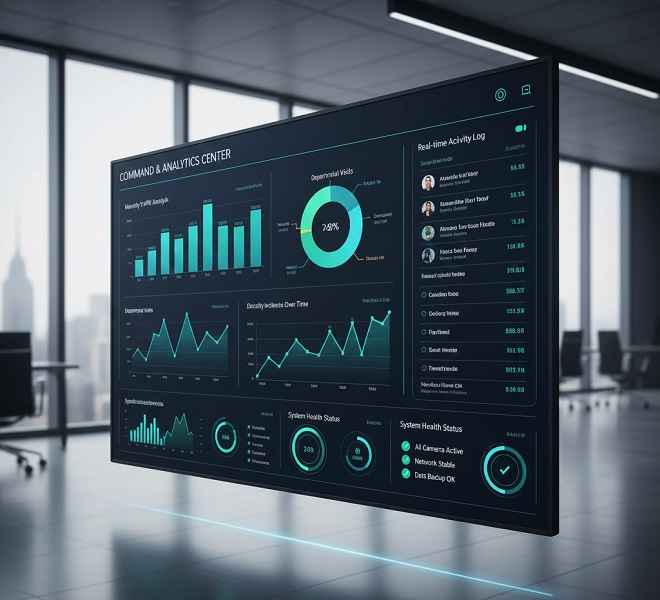  نمودارهای تحلیلی و گزارش‌های لحظه‌ای از وضعیت ترددها 