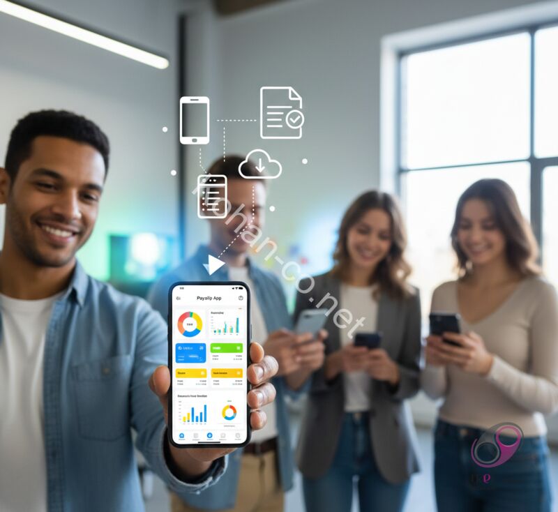 مشاهده و دریافت فیش حقوقی با موبایل توسط کارکنان در محیط کار